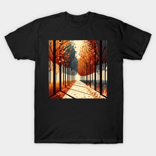 Pathway to Autumn: A Seasonal Journey T-Shirt